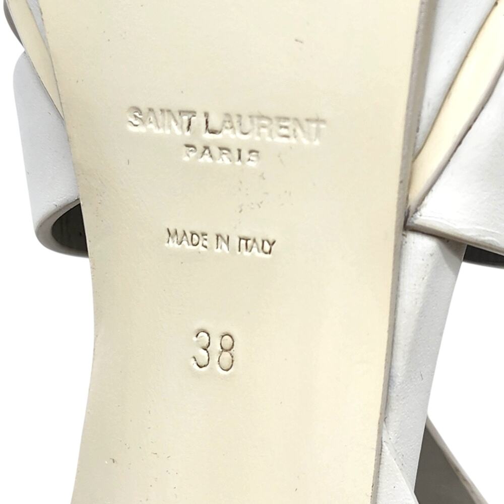Saint Laurent Tribute Platform Leather Sandals Pumps White – NWB $1100 - Picture 10 of 16